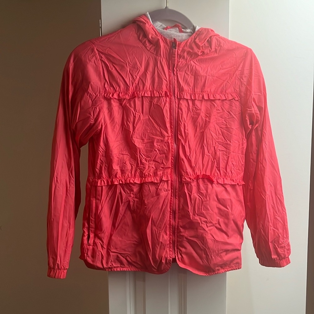 Kids pink ruffled windbreaker